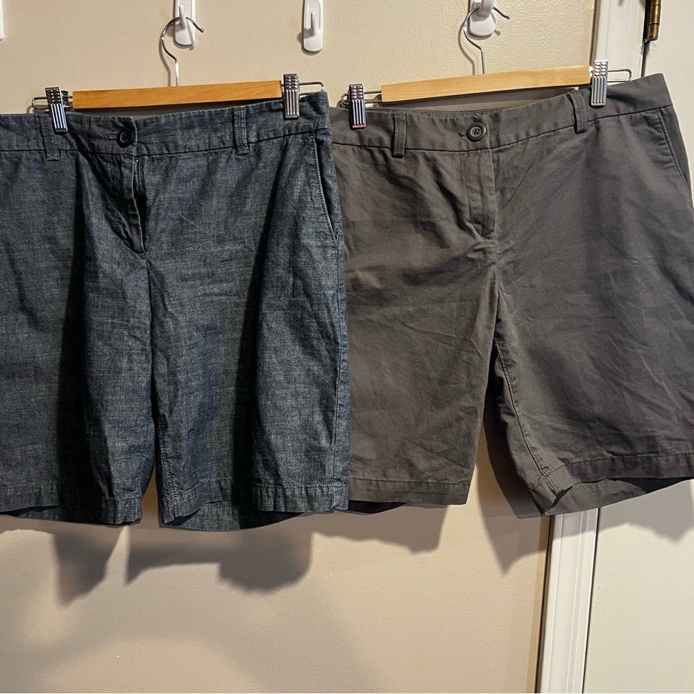Women's Casual Shorts - Jean, Black and Gray